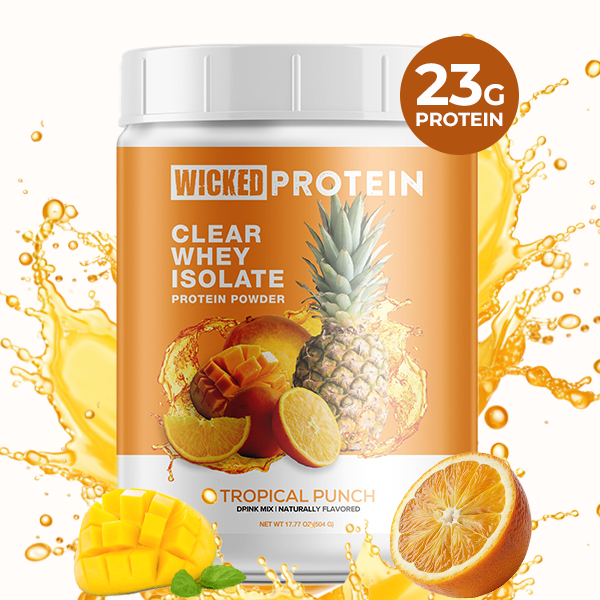 WICKED Tropical Punch Clear Whey Isolate Protein Powder (IN WICKED Tropical Punch Clear Whey Isolate Protein Powder (IN