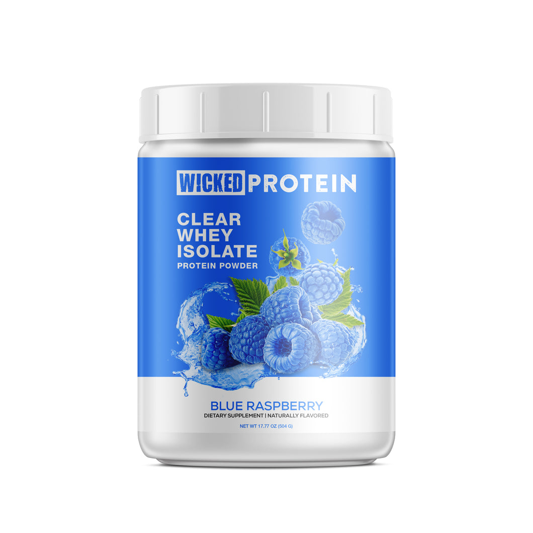 WICKED Blue Raspberry Clear Whey Isolate Protein Powder (IN STOCK)