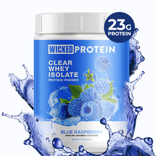 Load image into Gallery viewer, WICKED Blue Raspberry Clear Whey Isolate Protein Powder (PRE ORDER)

