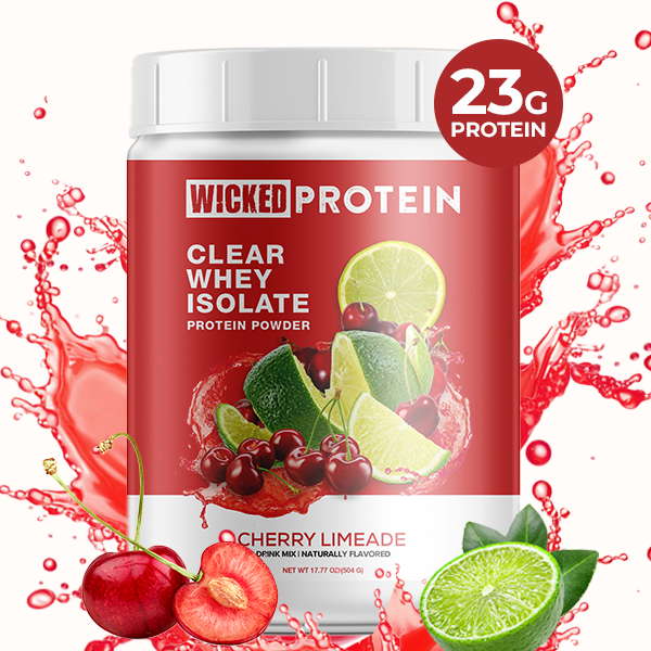 WICKED Cherry Limeade Clear Whey Isolate Protein Powder (PRE ORDER)
