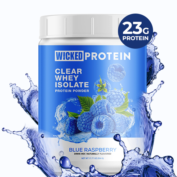 WICKED Blue Raspberry Clear Whey Isolate Protein Powder (PRE ORDER)