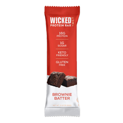 WICKED Refrigerated Brownie Batter Protein Bars (8 Bars/Box) - WICKED Protein Bars